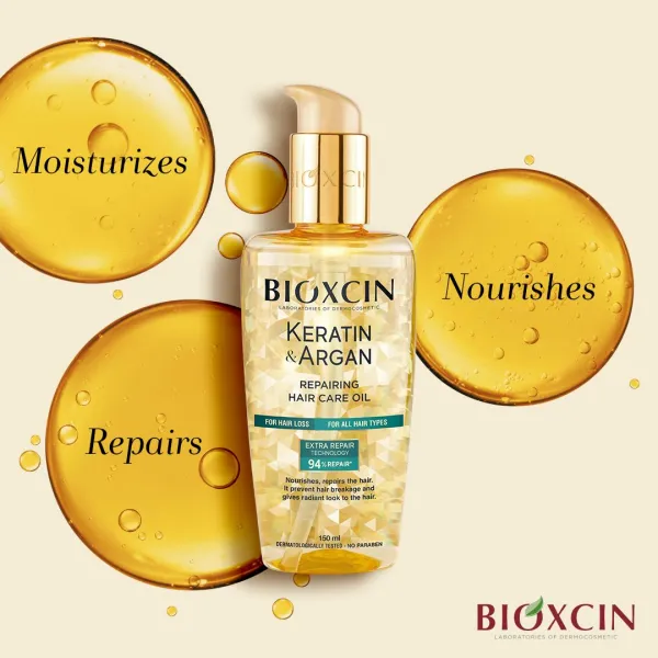 Bioxcin Keratin & Argan – olejek do pielęgnacji włosów 150 ml